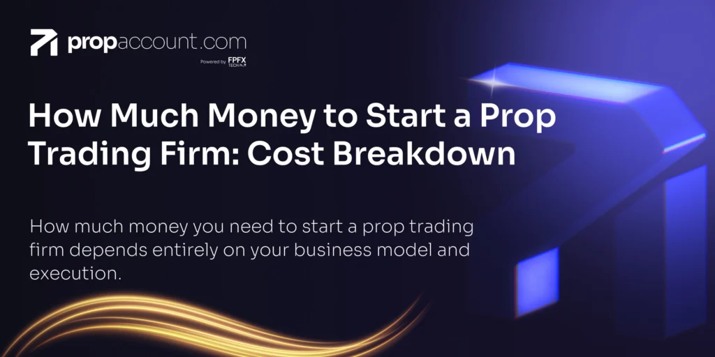A guide giving a cost breakdown on how much money is needed to start a prop trading firm