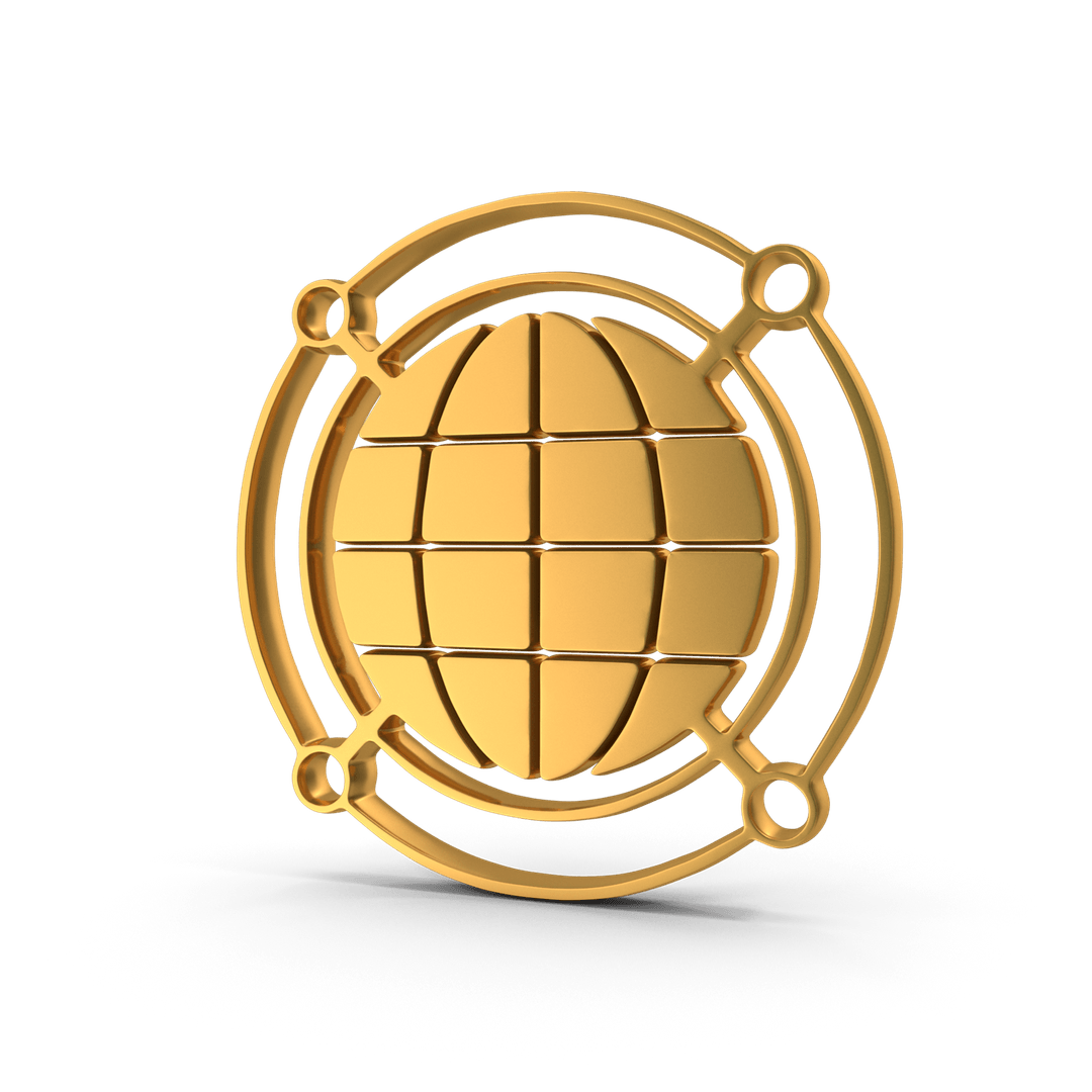 Elemento de Red Gris de Tecnología para UI y UX Icono de Sitio Web Oro