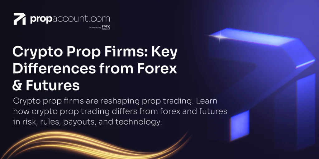 Key differences between Crypto prop firms and Forex and Futures prop firms